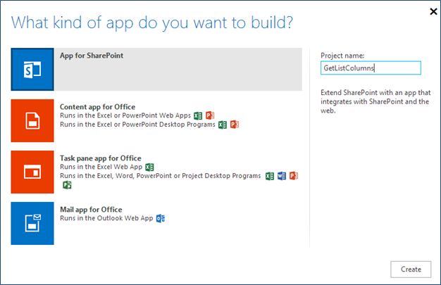 Creating App for SharePoint